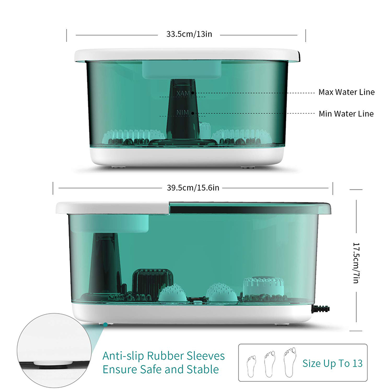 MM-20A-3 Массажер для спа-ванны для ног с подогревом и четырьмя большими массажными роликами