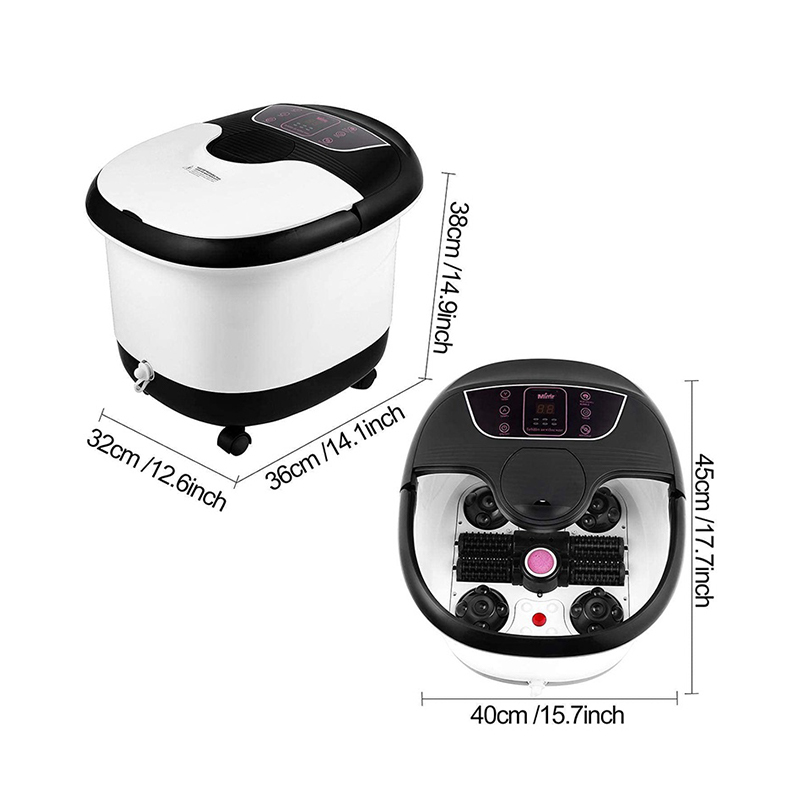 MM-18C Автоматический массажер для спа-ванны для ног с 8 массажными роликами и пемзой