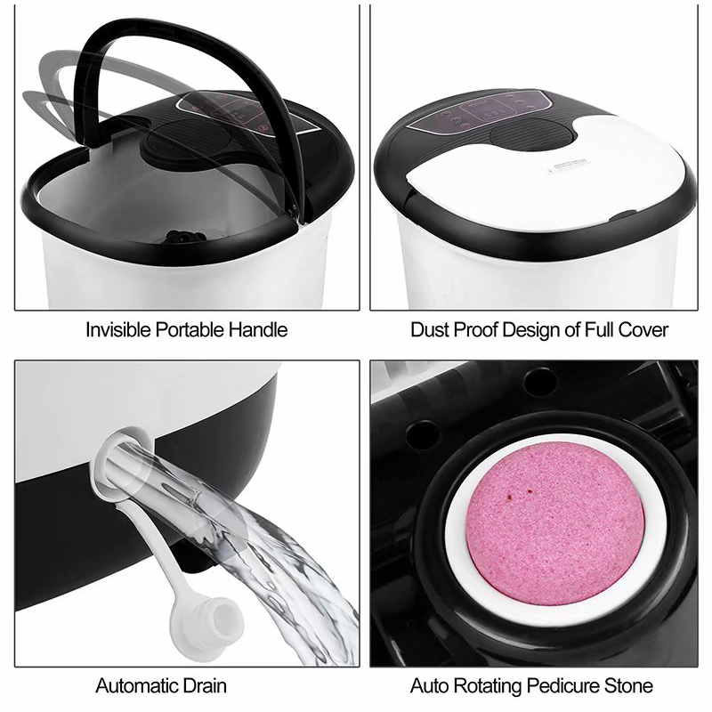 MM-18C Автоматический массажер для спа-ванны для ног с 8 массажными роликами и пемзой